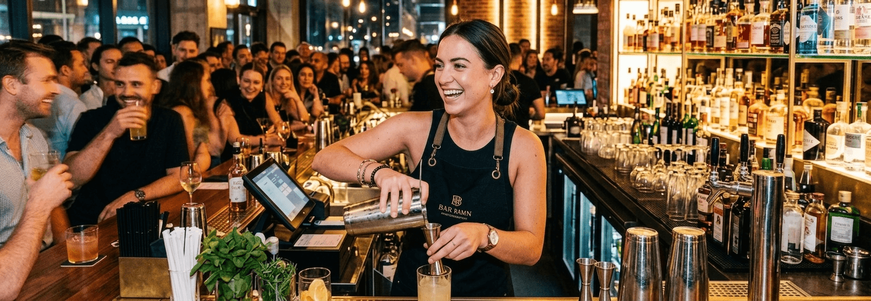 Bartender at work